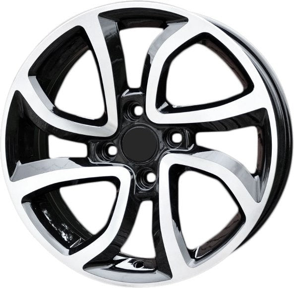 PDW 417/392 Alufælge 16" 4x108 ET26 – Poleret/sort (sæt á 4)