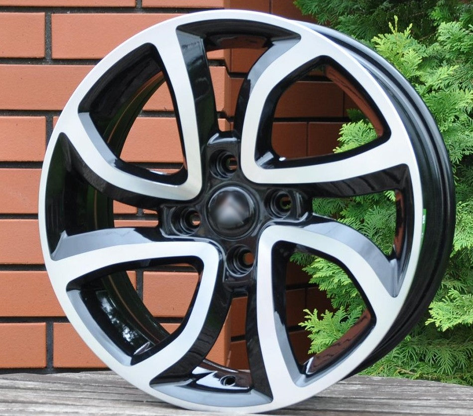 PDW 417/392 Alufælge 16" 4x108 ET26 – Poleret/sort (sæt á 4)