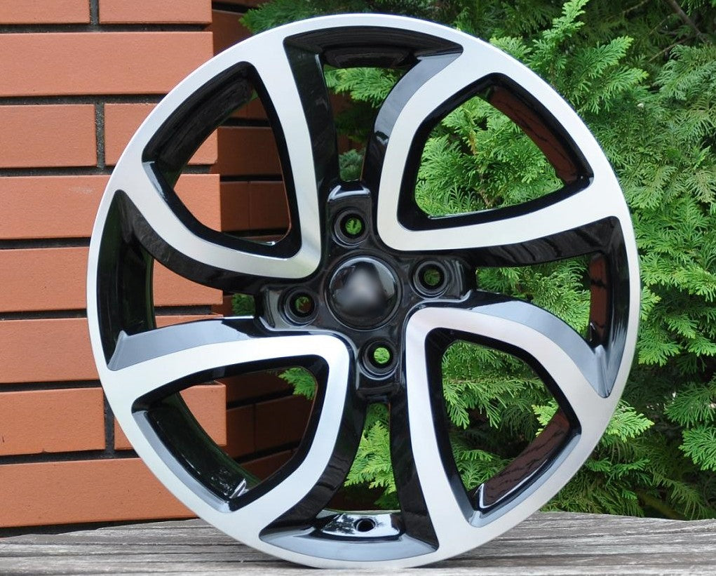 PDW 417/392 Alufælge 16" 4x108 ET26 – Poleret/sort (sæt á 4)