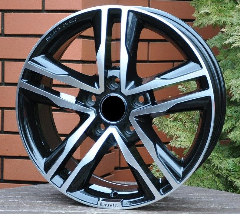 PDW 424 Alufælge 17" 5x114.3 ET42 – Poleret/sort (sæt á 4)