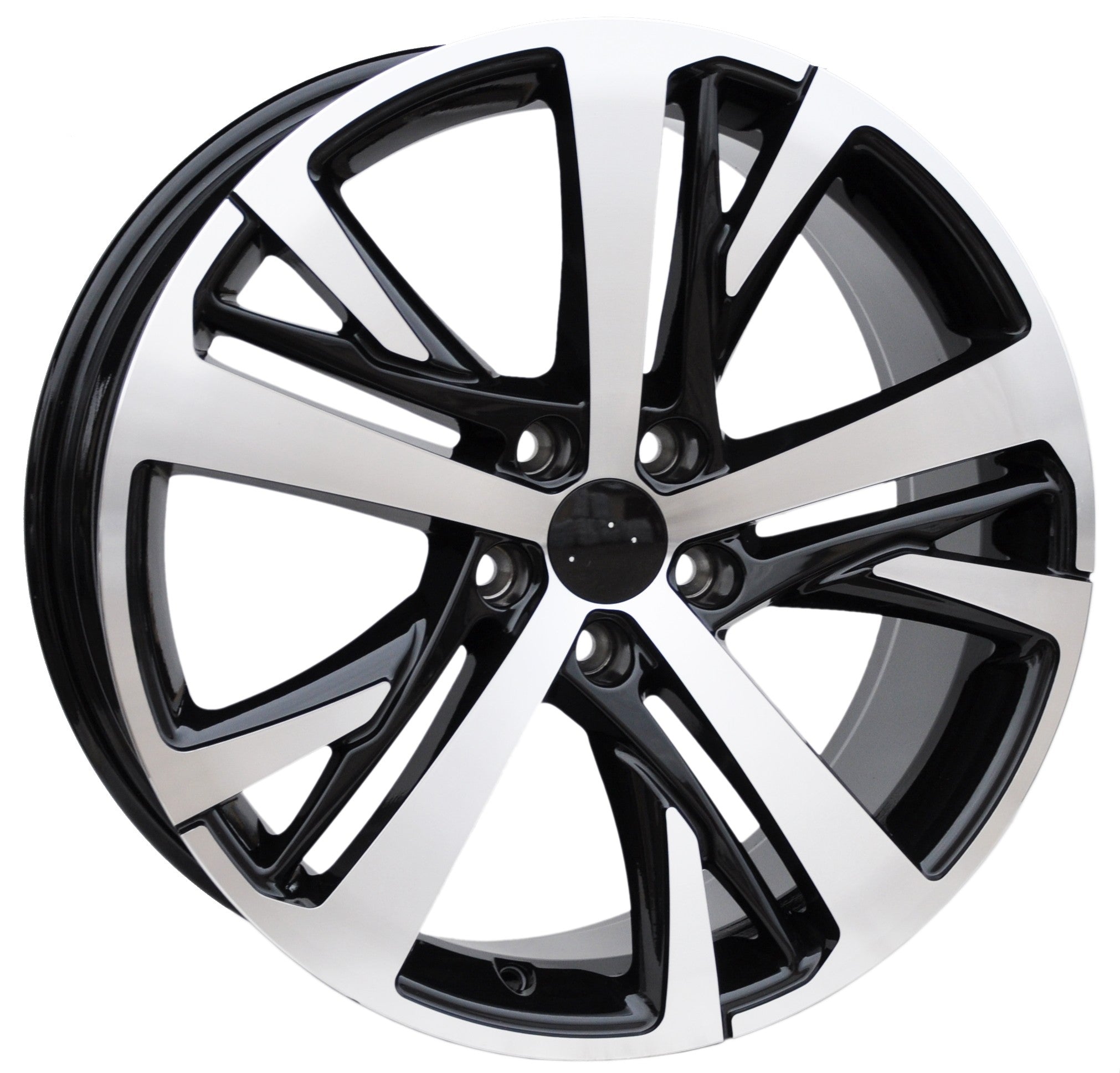 PDW 390 Alufælge 18" 5x108 ET42 – Poleret/sort (sæt á 4)