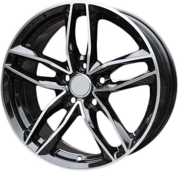 PDW 5215/690 Alufælge 16" 5x112 ET39 – Poleret/sort (sæt á 4)