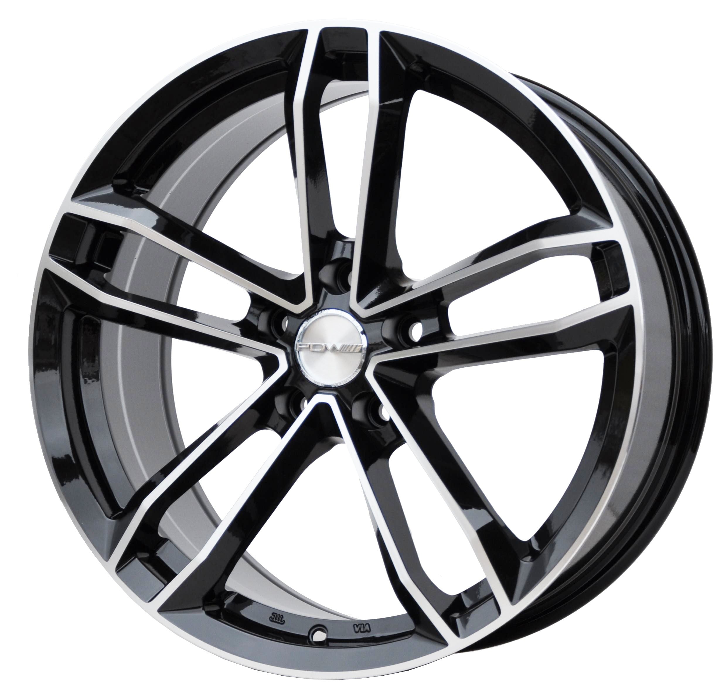 Haxer 5276 Alufælge 18" 5x100 ET40 – Poleret/sort (sæt á 4)