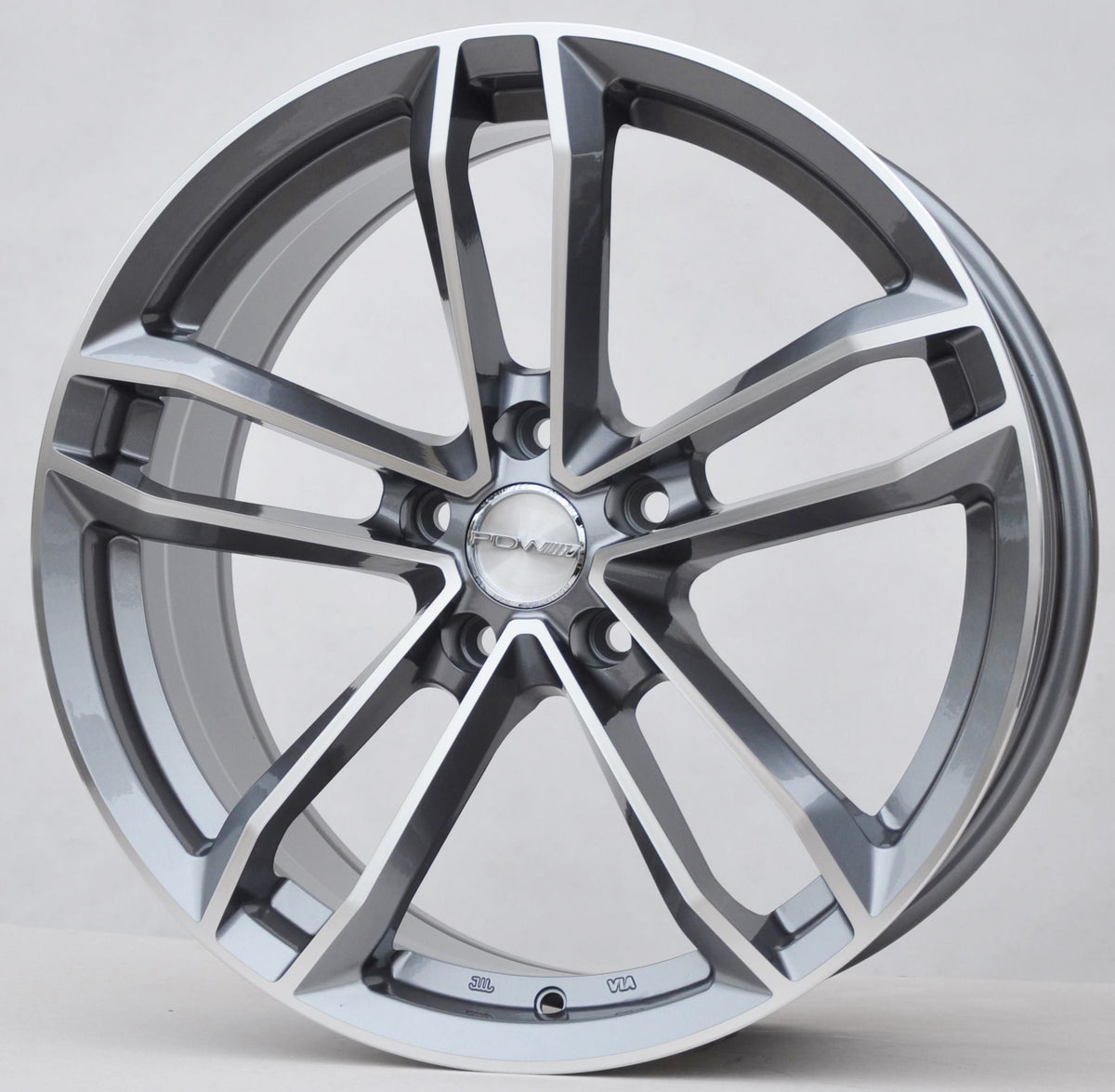 PDW 023/5276 Alufælge 18" 5x100 ET40 – Poleret/grafit (sæt á 4)