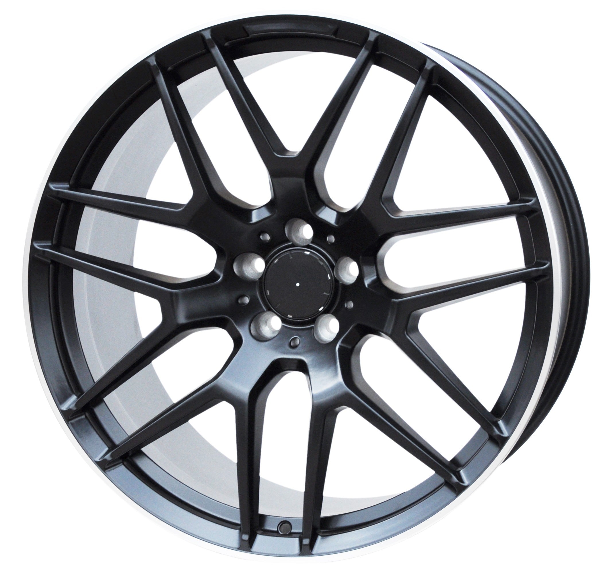 PDW FE115 Alufælge 21" 5x130 ET35 – Poleret/sort mat (sæt á 4)