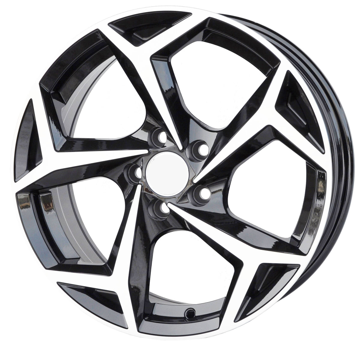 PDW 5340/182/5339 Alufælge 18" 7,5J 5x100 ET41 – Poleret/sort pulverlakeret (sæt á 4)