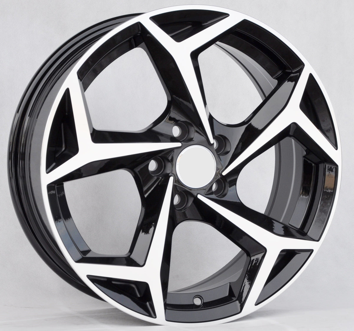 PDW 5340/182/5339 Alufælge 18" 7,5J 5x100 ET41 – Poleret/sort pulverlakeret (sæt á 4)