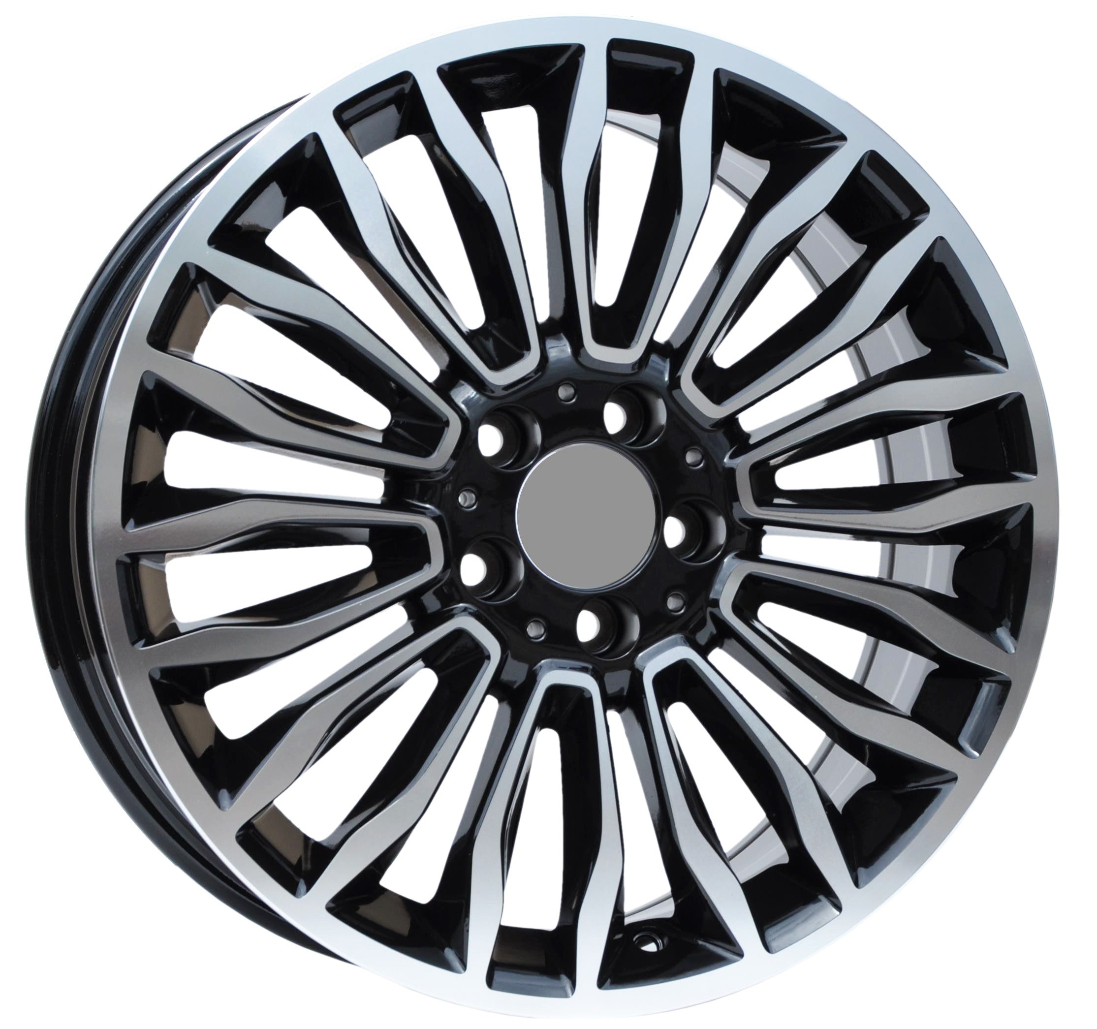PDW 1490 Alufælge 18" 5x112 ET52 – Poleret/sort (sæt á 4)