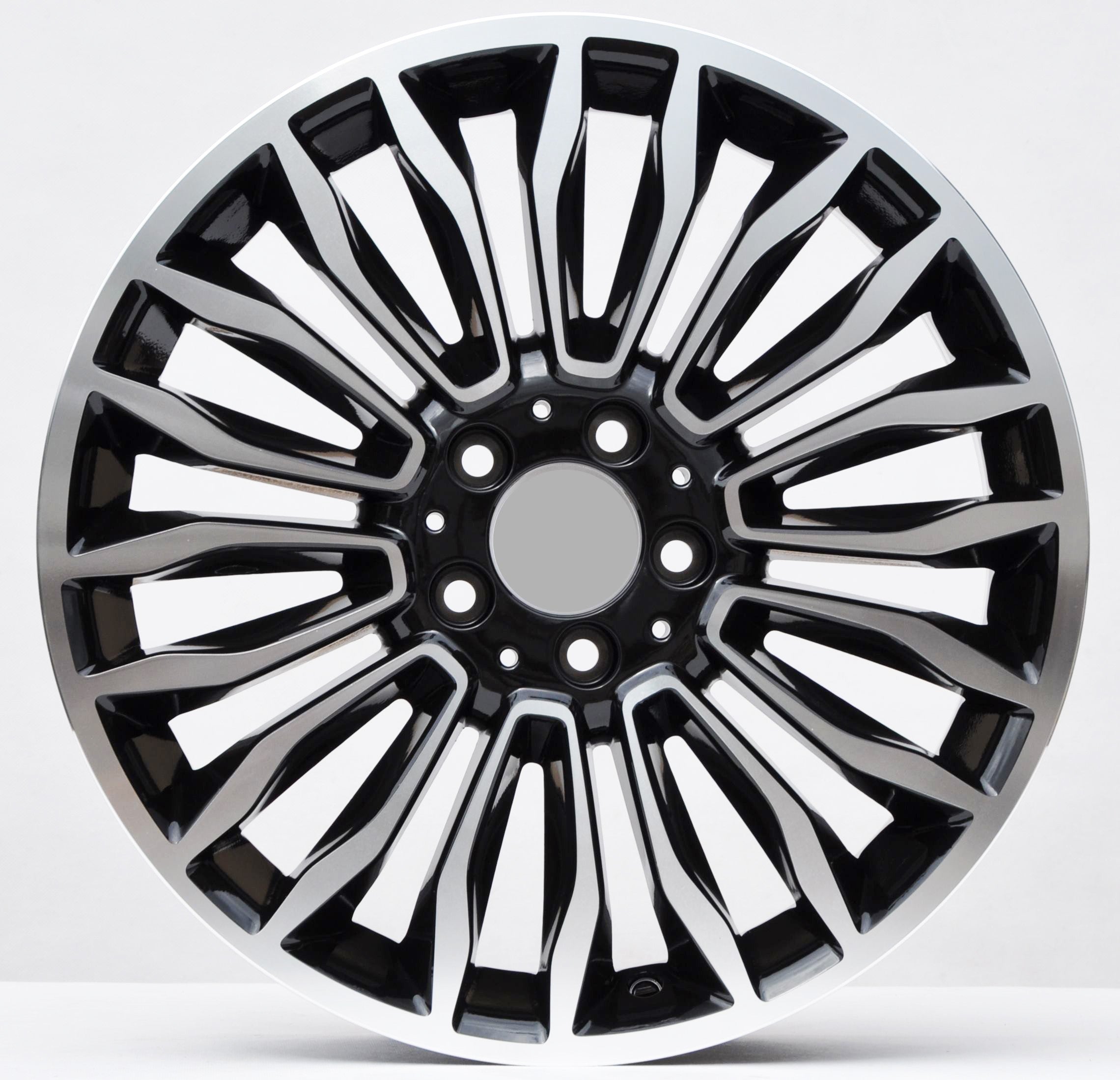 PDW 1490 Alufælge 18" 5x112 ET52 – Poleret/sort (sæt á 4)