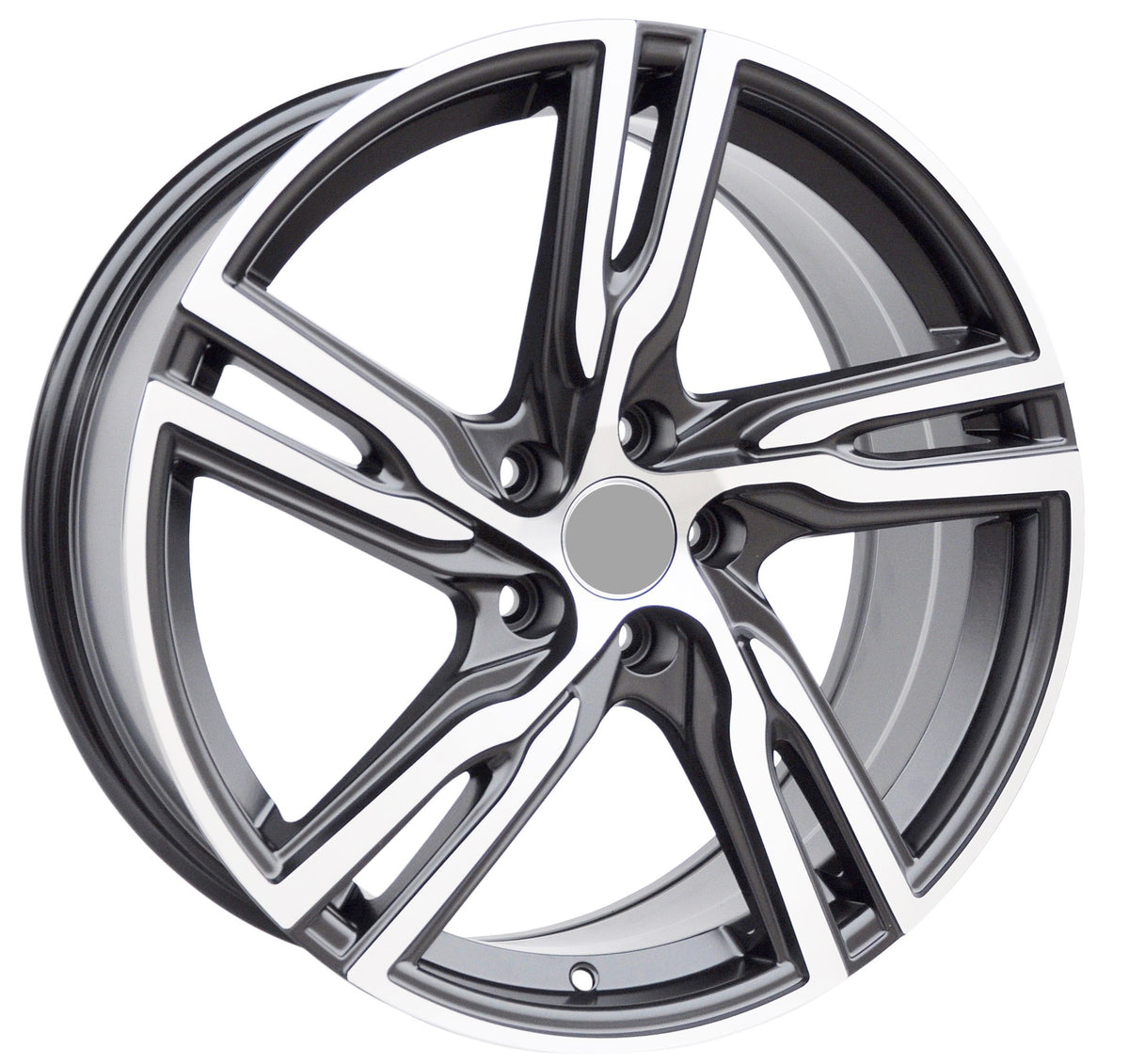 PDW 161 Alufælge 18" 8J 5x108 ET50 – Poleret/sort pulverlakeret (sæt á 4)