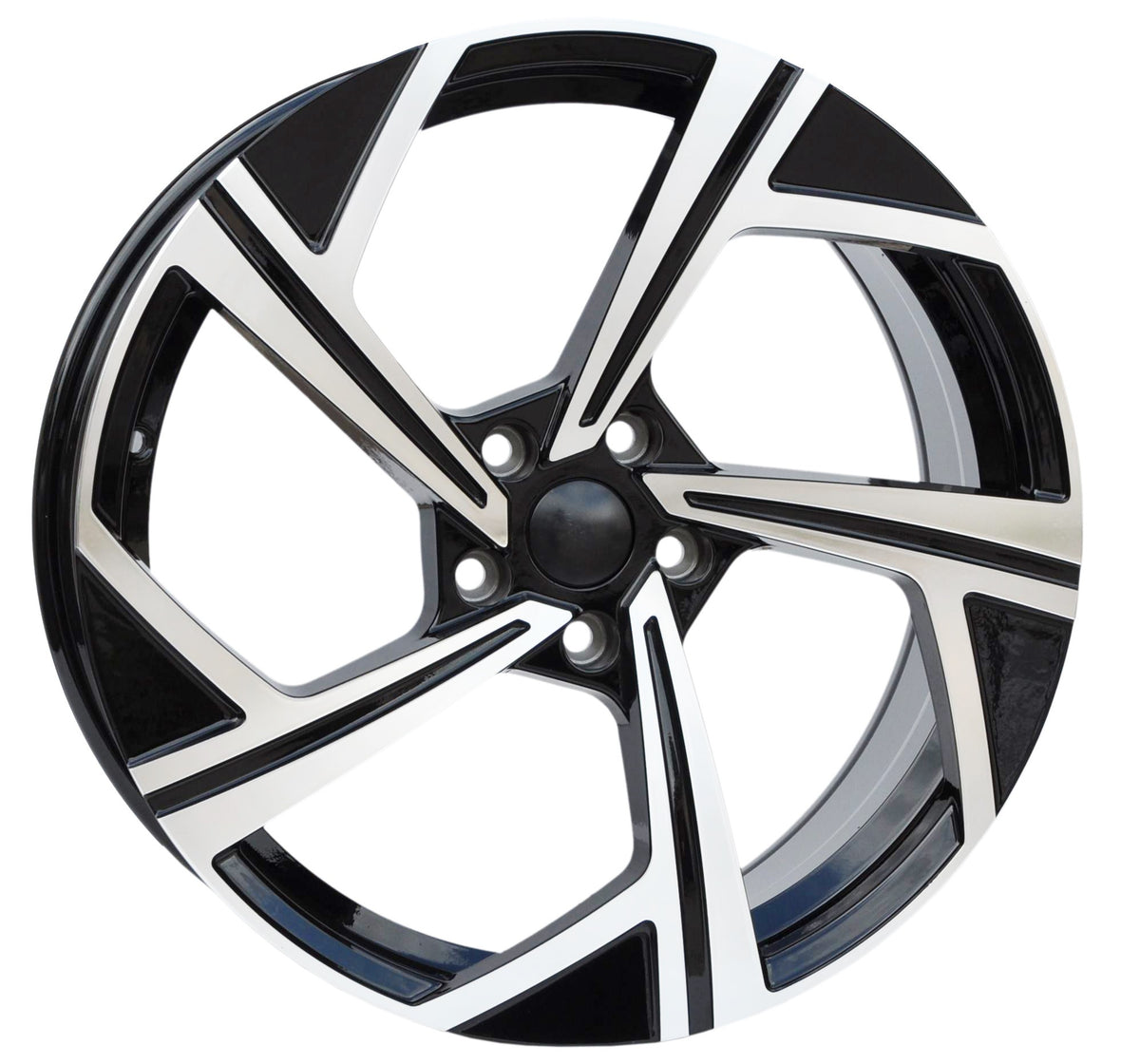 PDW 5502/BK5851 Alufælge 17" 7,5J 5x112 ET45 – Poleret/sort (sæt á 4)