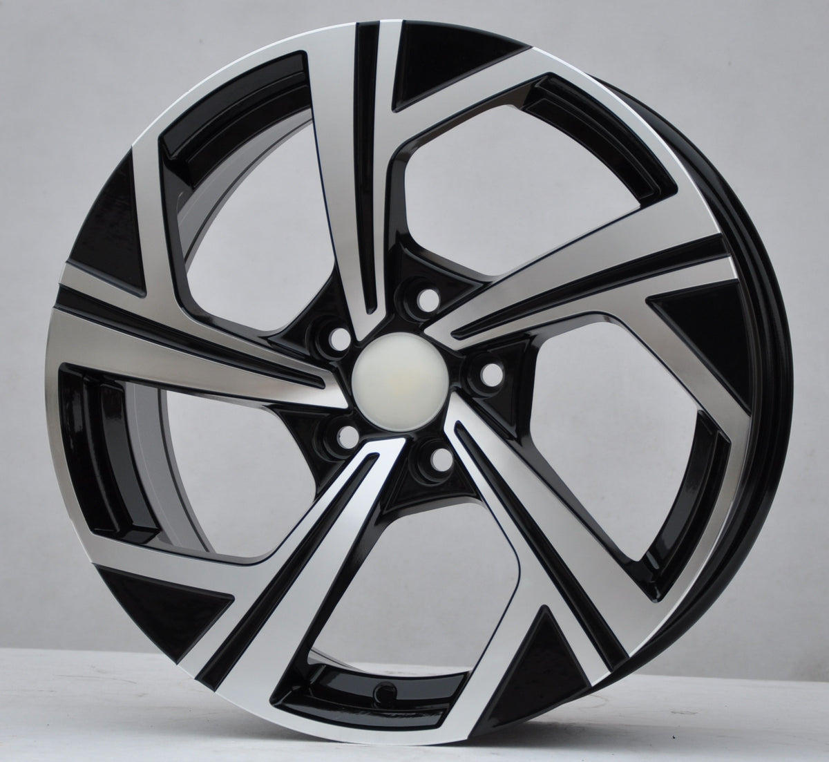 PDW 5502/BK5851 Alufælge 17" 7,5J 5x112 ET45 – Poleret/sort (sæt á 4)