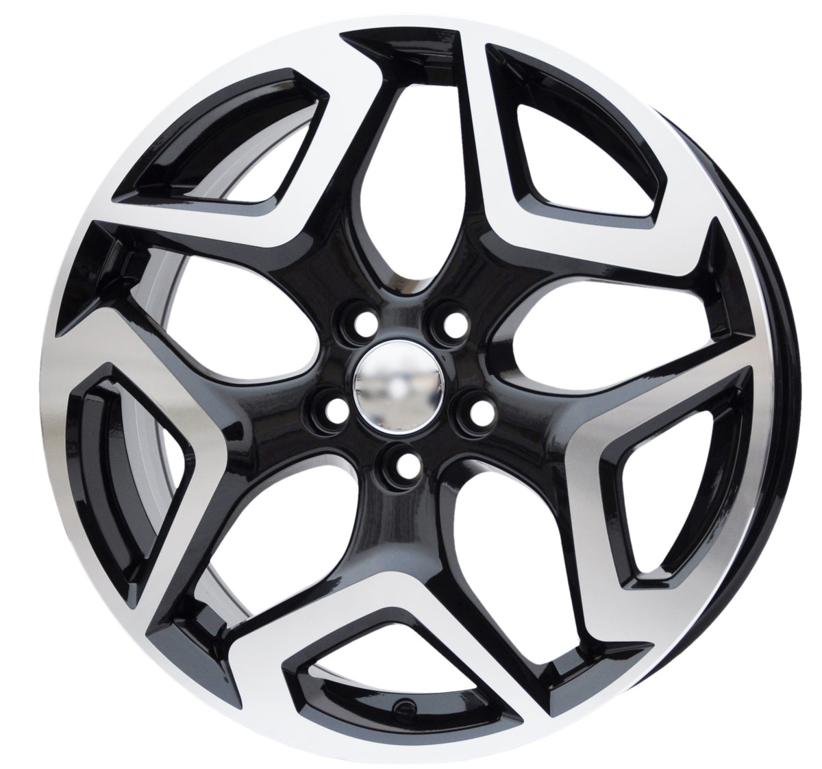 PDW 1606 Alufælge 17" 7J 5x100 ET55 – Poleret/sort (sæt á 4)