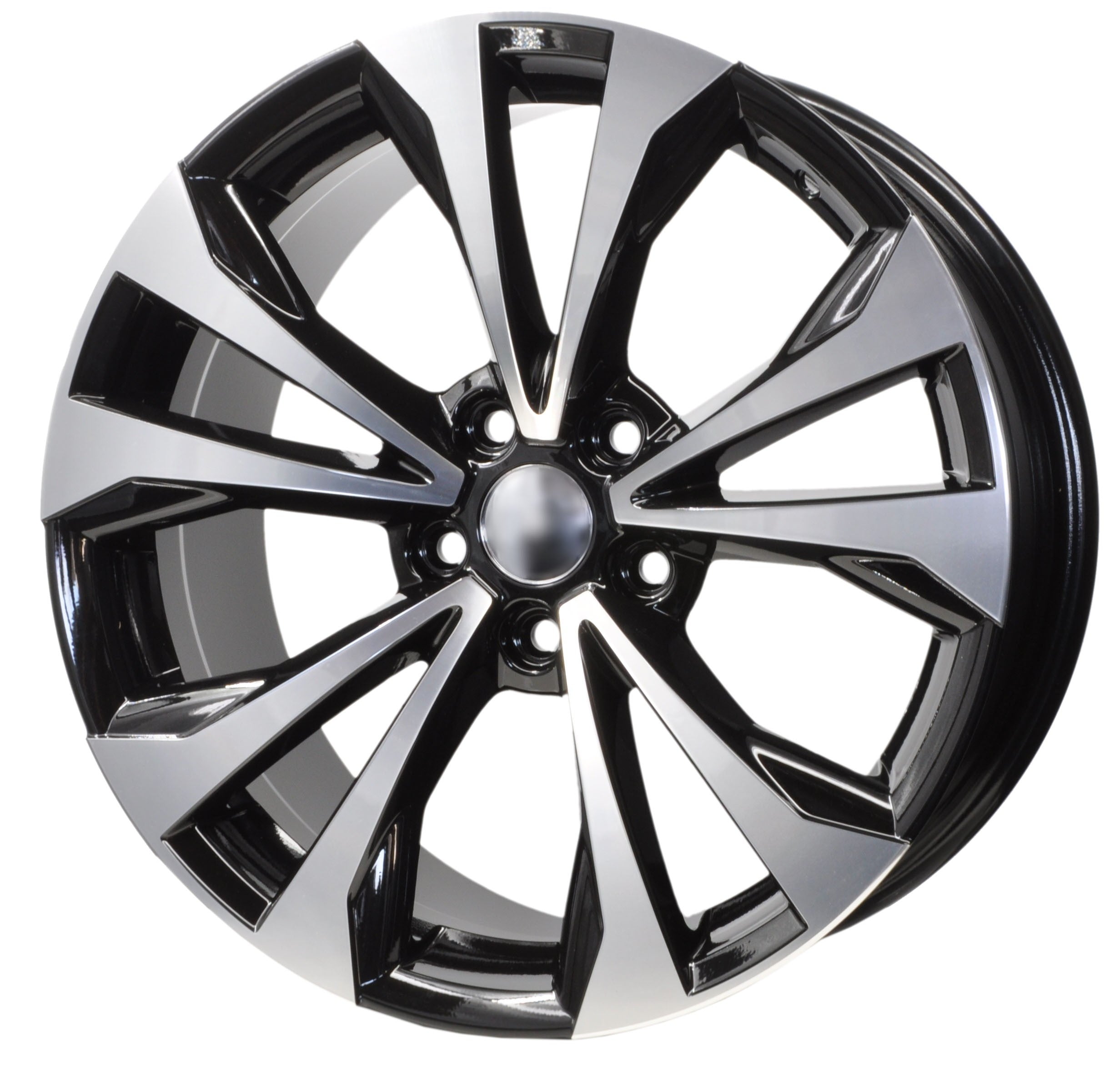 PDW 194 Alufælge 19" 5x114.3 ET35 – Poleret/sort (sæt á 4)