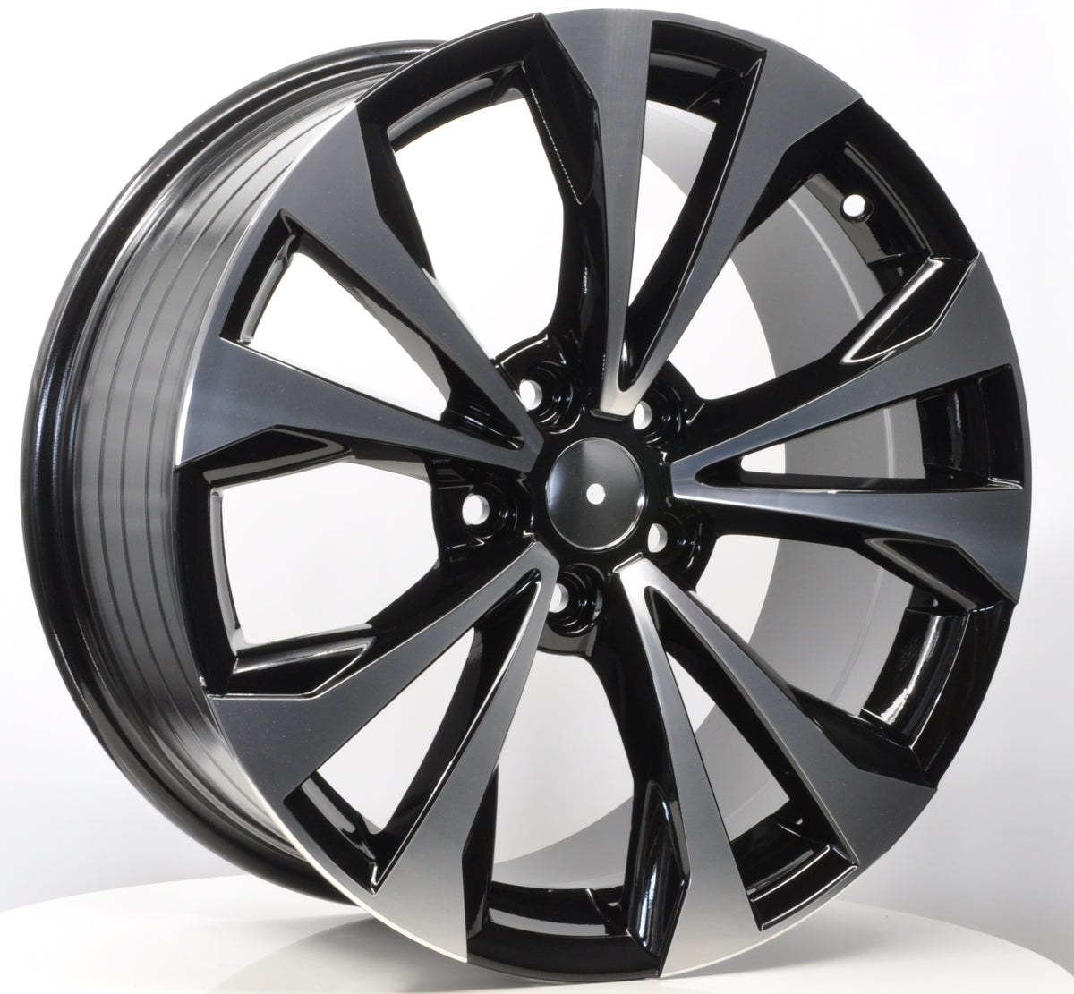 PDW 194 Alufælge 19" 8J 5x114.3 ET35 – Poleret/sort (sæt á 4)