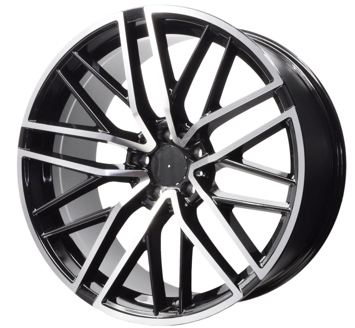 PDW FE248 Alufælge 20" 8,5/9,5J 5x112 ET40 – Poleret/sort (sæt á 4)