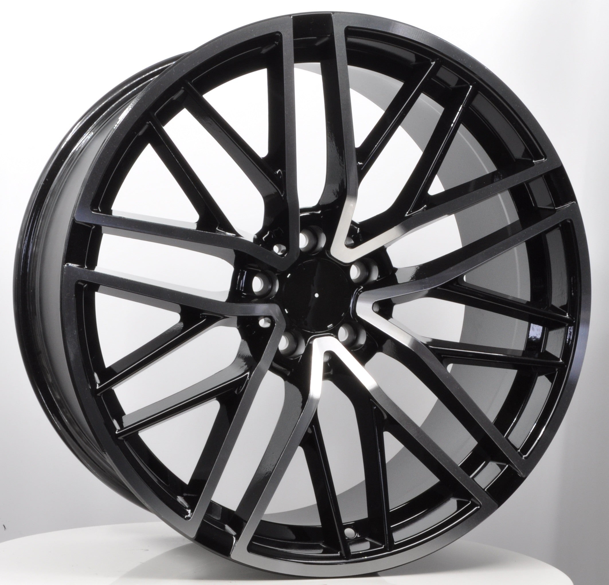 PDW FE248 Alufælge 20" 5x112 ET40 – Poleret/sort (sæt á 4)