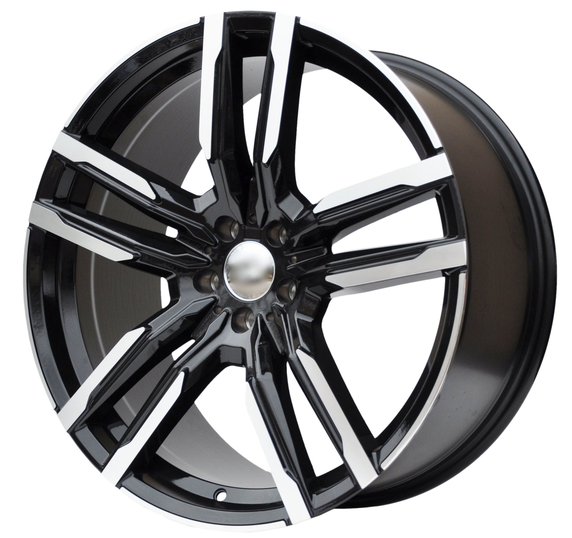 PDW FE246 Alufælge 21" 5x112 ET37 – Poleret/sort (sæt á 4)
