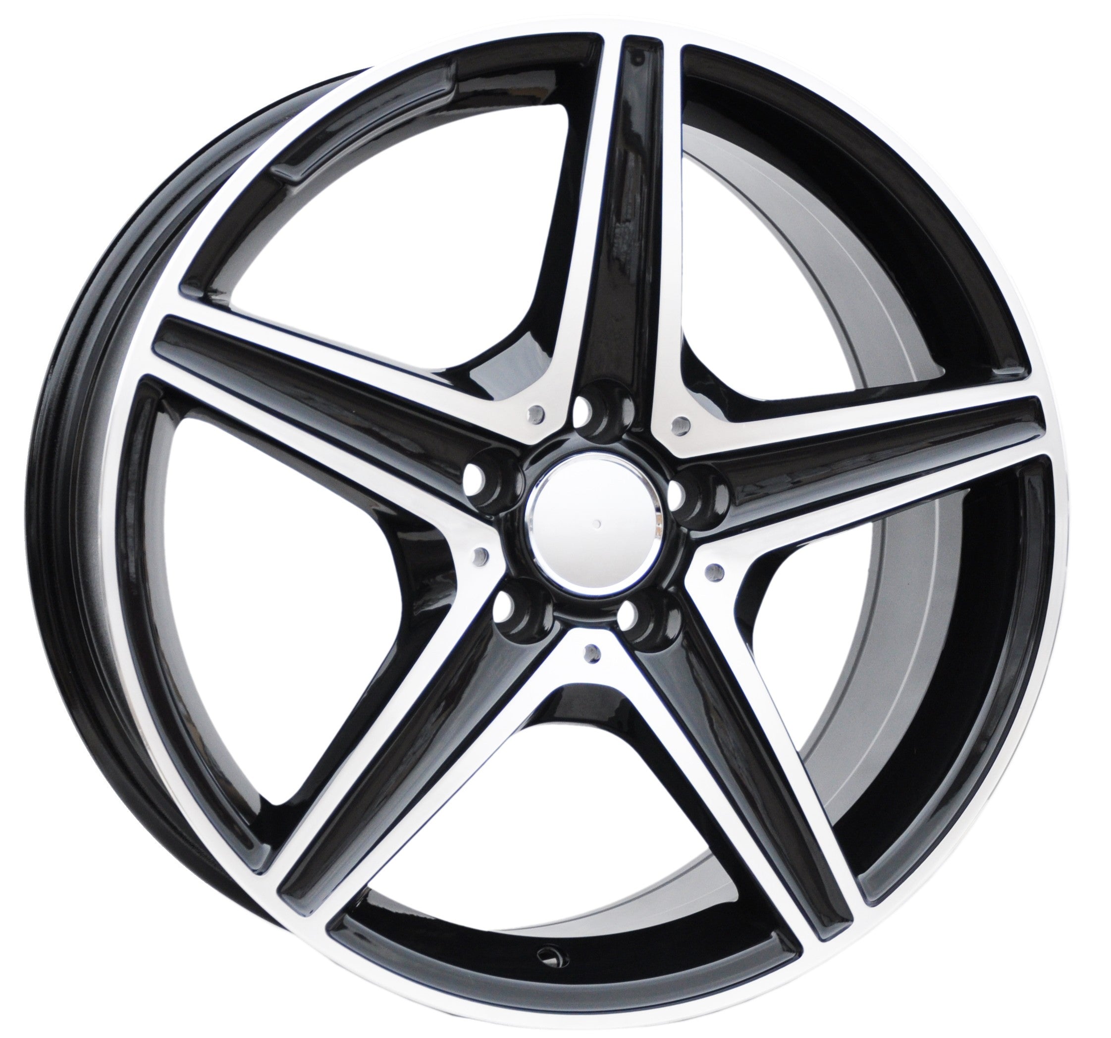 PDW 5052 Alufælge 18" 5x112 ET44 – Poleret/sort (sæt á 4)