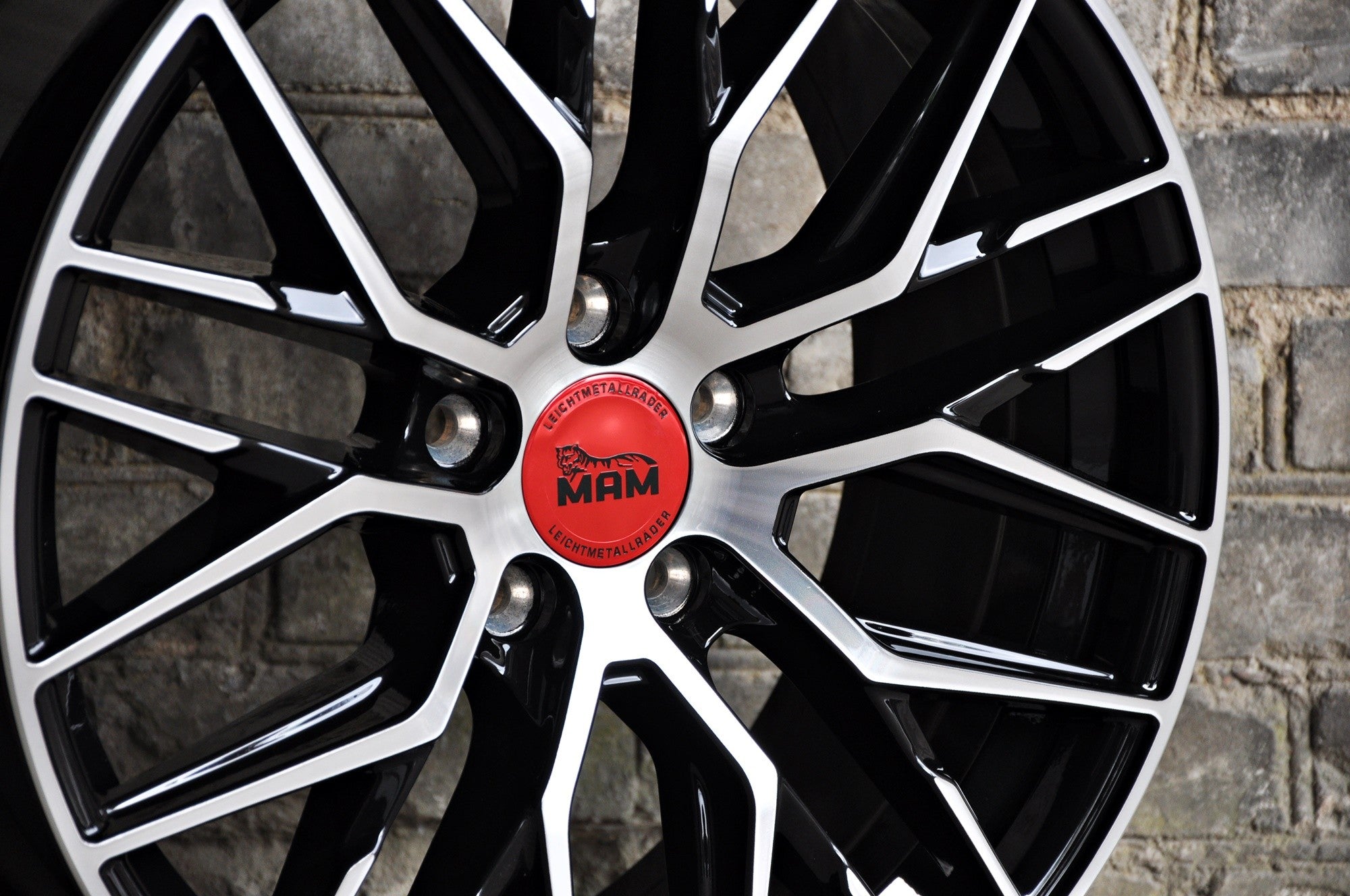 MAM RS4 Alufælge 18" 5x112 ET30 – Poleret/sort (sæt á 4)
