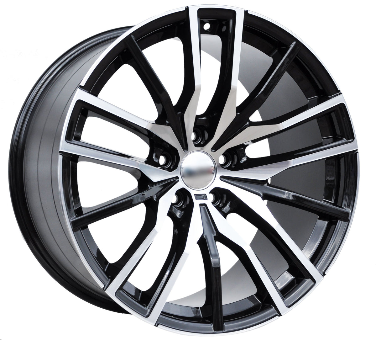 PDW H0324/E167/5464 Alufælge 22" 9,5/10,5J 5x112 ET37 – Poleret/sort (sæt á 4)
