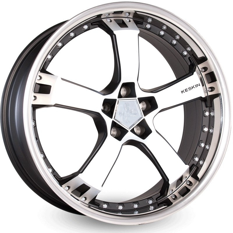 Keskin KT10 Alufælge 18" 5x100 ET25 – Poleret/sort mat (sæt á 4)