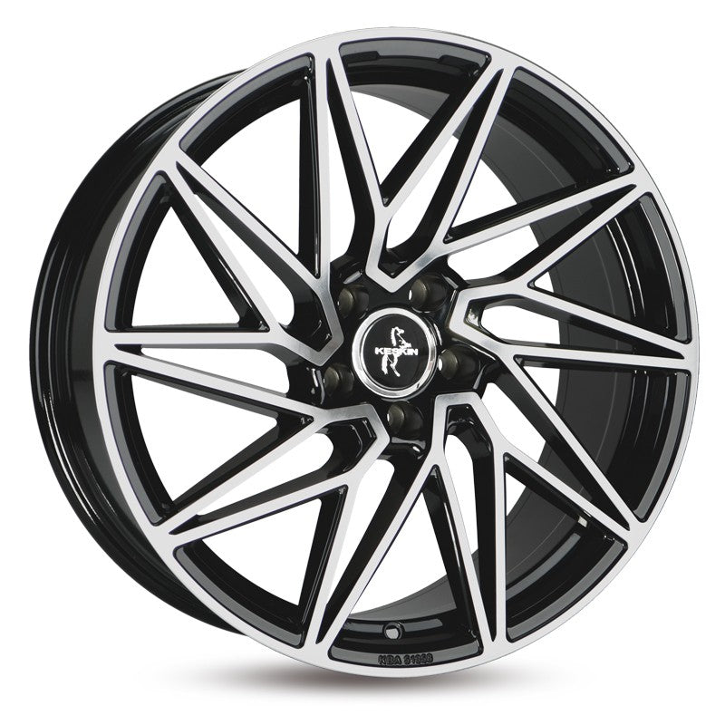 Keskin KT20 Alufælge 18" 5x112 ET30 – Poleret/sort (sæt á 4)