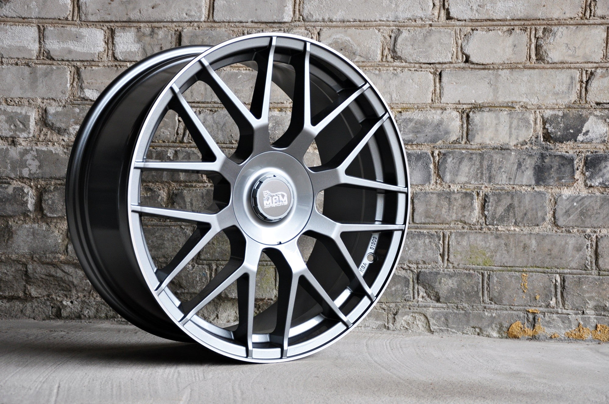 MAM GT1 Alufælge 19" 5x112 ET30 – Poleret/grafit (sæt á 4)