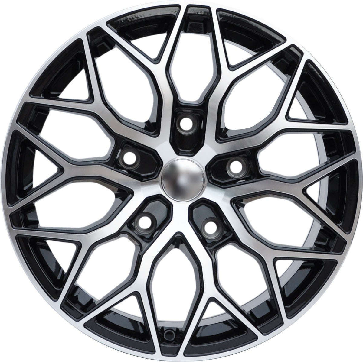 PDW 0319 Alufælge 18" 8J 5x160 ET50 – Poleret/sort pulverlakeret (sæt á 4)