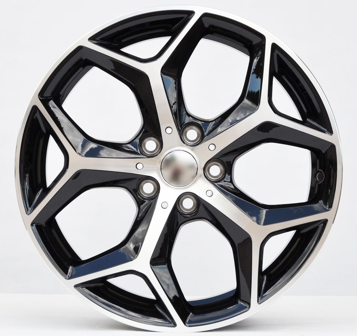 PDW 1623 Alufælge 18" 7,5J 5x112 ET51 – Poleret/sort (sæt á 4)