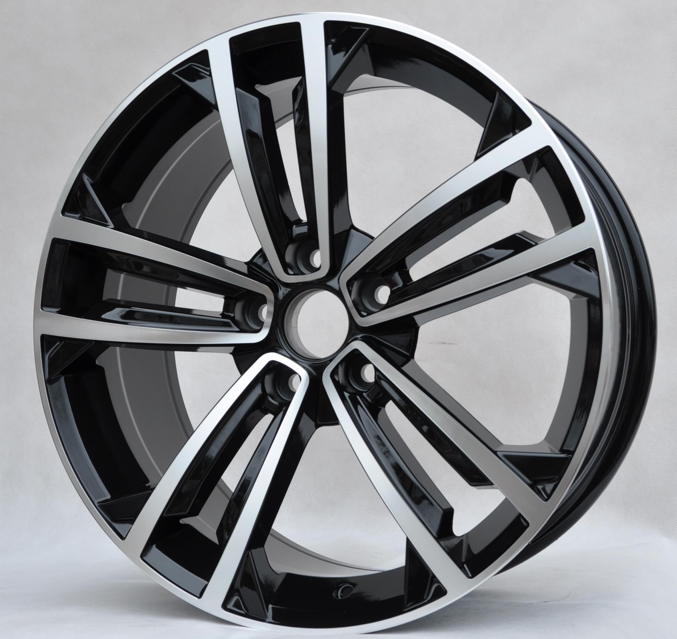 PDW 5287 Alufælge 17" 5x112 ET45 – Poleret/sort (sæt á 4)