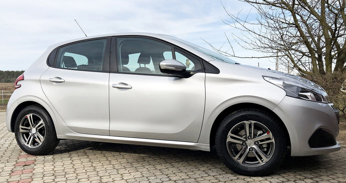 PDW 5017 Alufælge 15" 6,5J 4x108 ET20 – Poleret/sort (sæt á 4)