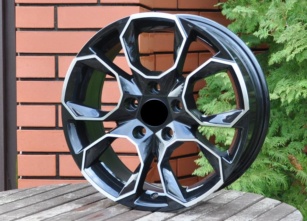 PDW sk516/5208 Alufælge 16" 5x112 ET46 – Poleret/sort (sæt á 4)