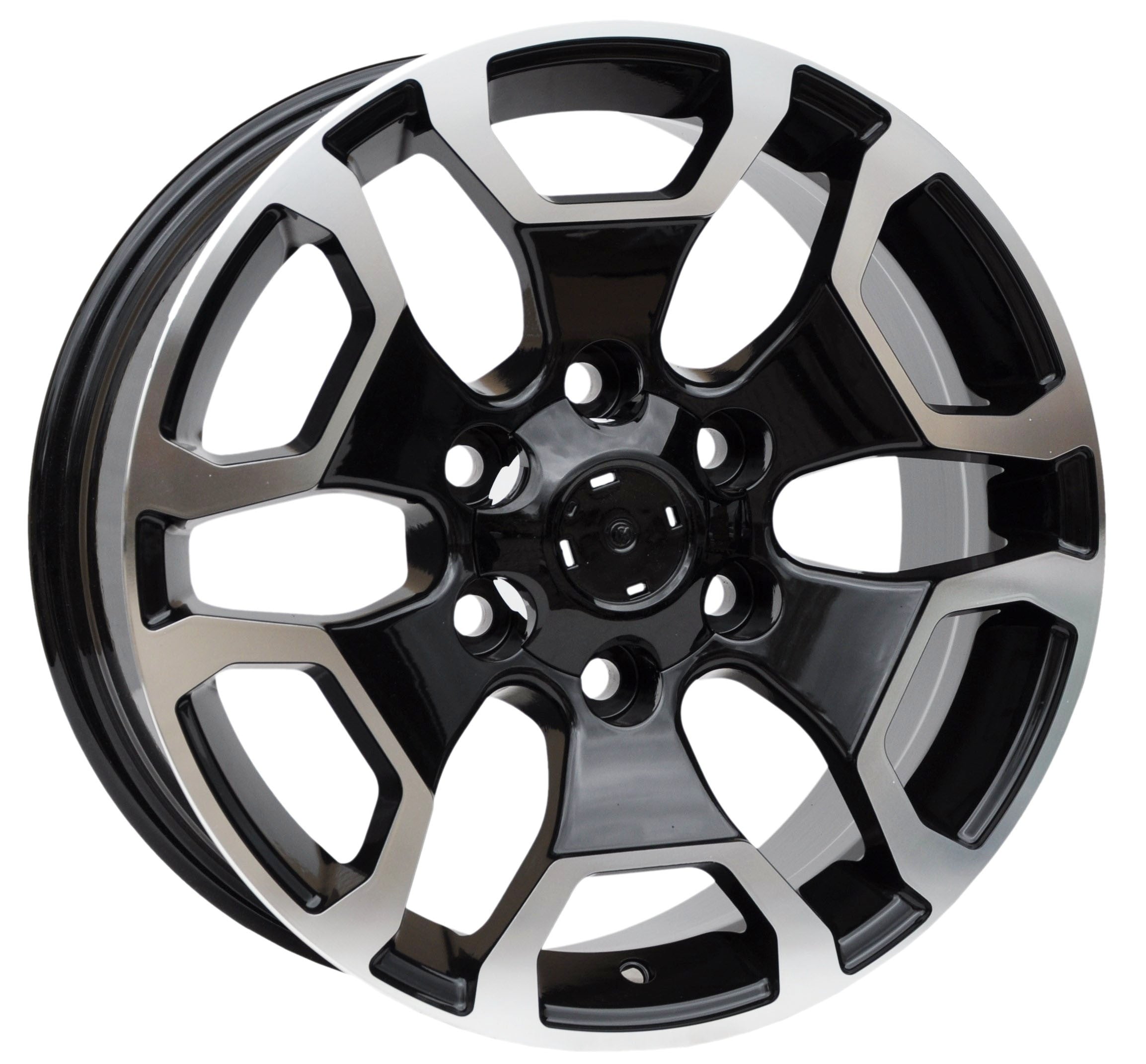 PDW 6216 Alufælge 17" 6x139.7 ET25 – Poleret/sort (sæt á 4)