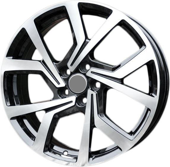PDW 1154 Alufælge 18" 5x112 ET40 – Poleret/sort (sæt á 4)