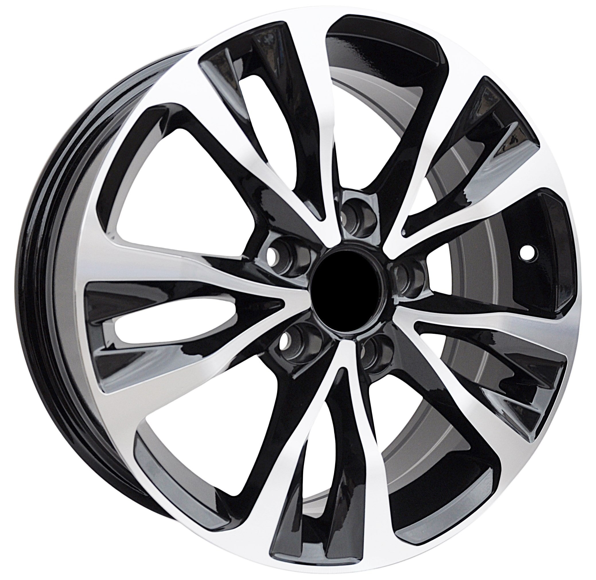 PDW 5212 Alufælge 16" 5x114.3 ET40 – Poleret/sort (sæt á 4)