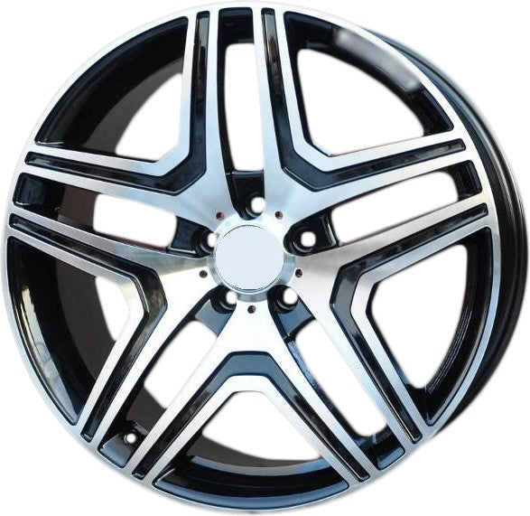 PDW 206/157 Alufælge 16" 5x112 ET38 – Poleret/sort (sæt á 4)
