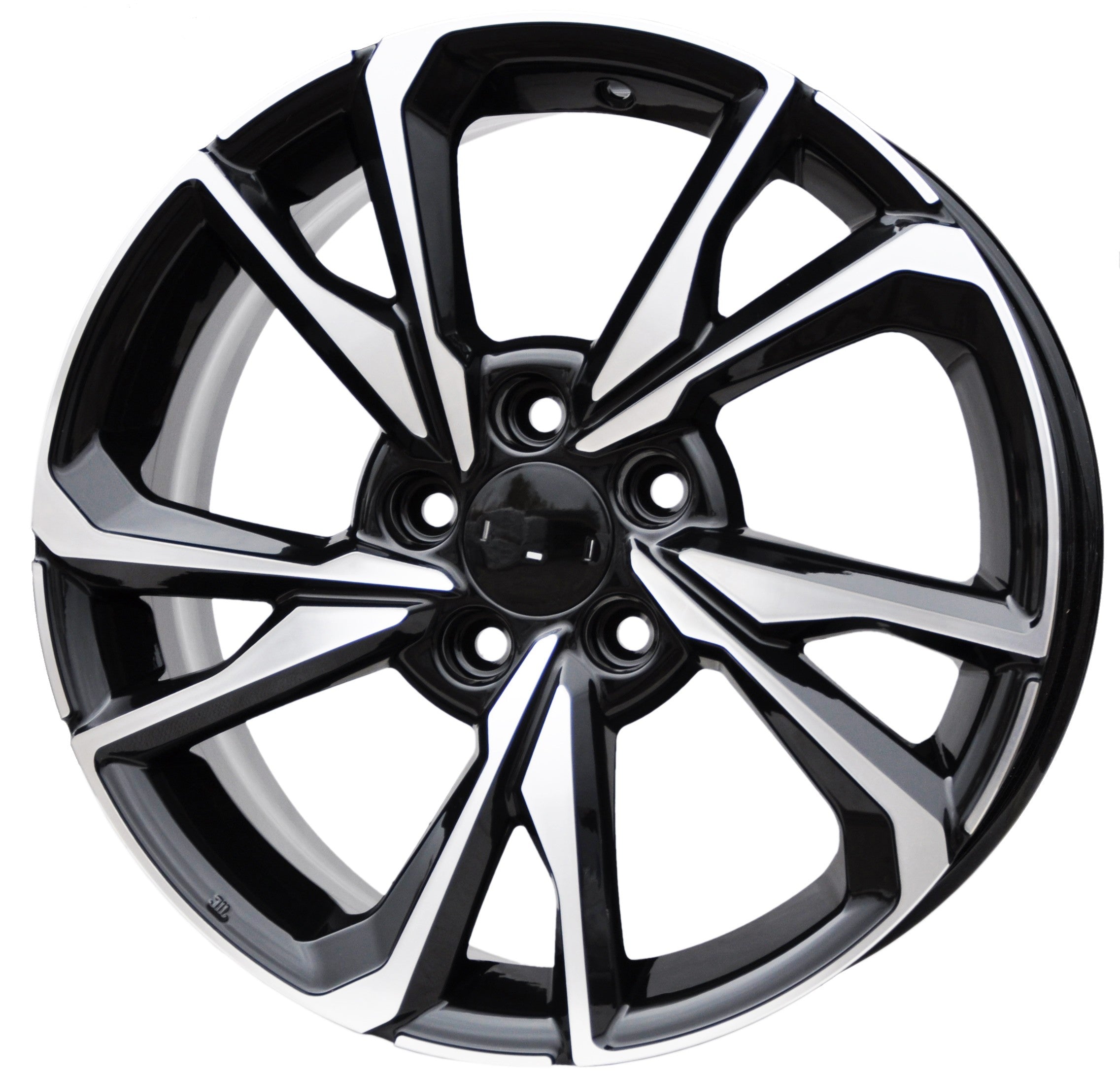 PDW 5563 Alufælge 18" 5x114.3 ET50 – Poleret/sort (sæt á 4)