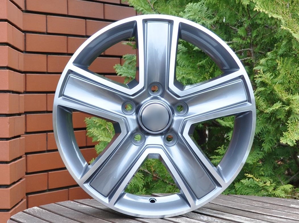 PDW 473 Alufælge 16" 5x120 ET45 – Poleret/grafit (sæt á 4)