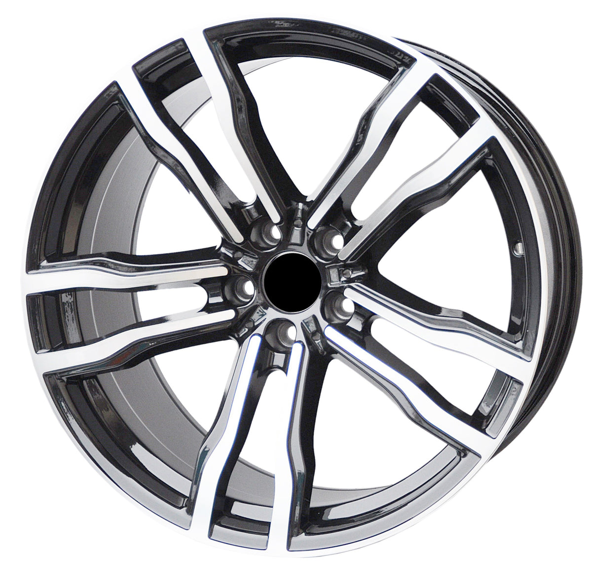 PDW BY588 Alufælge 20" 10/11J 5x120 ET40 – Poleret/sort (sæt á 4)
