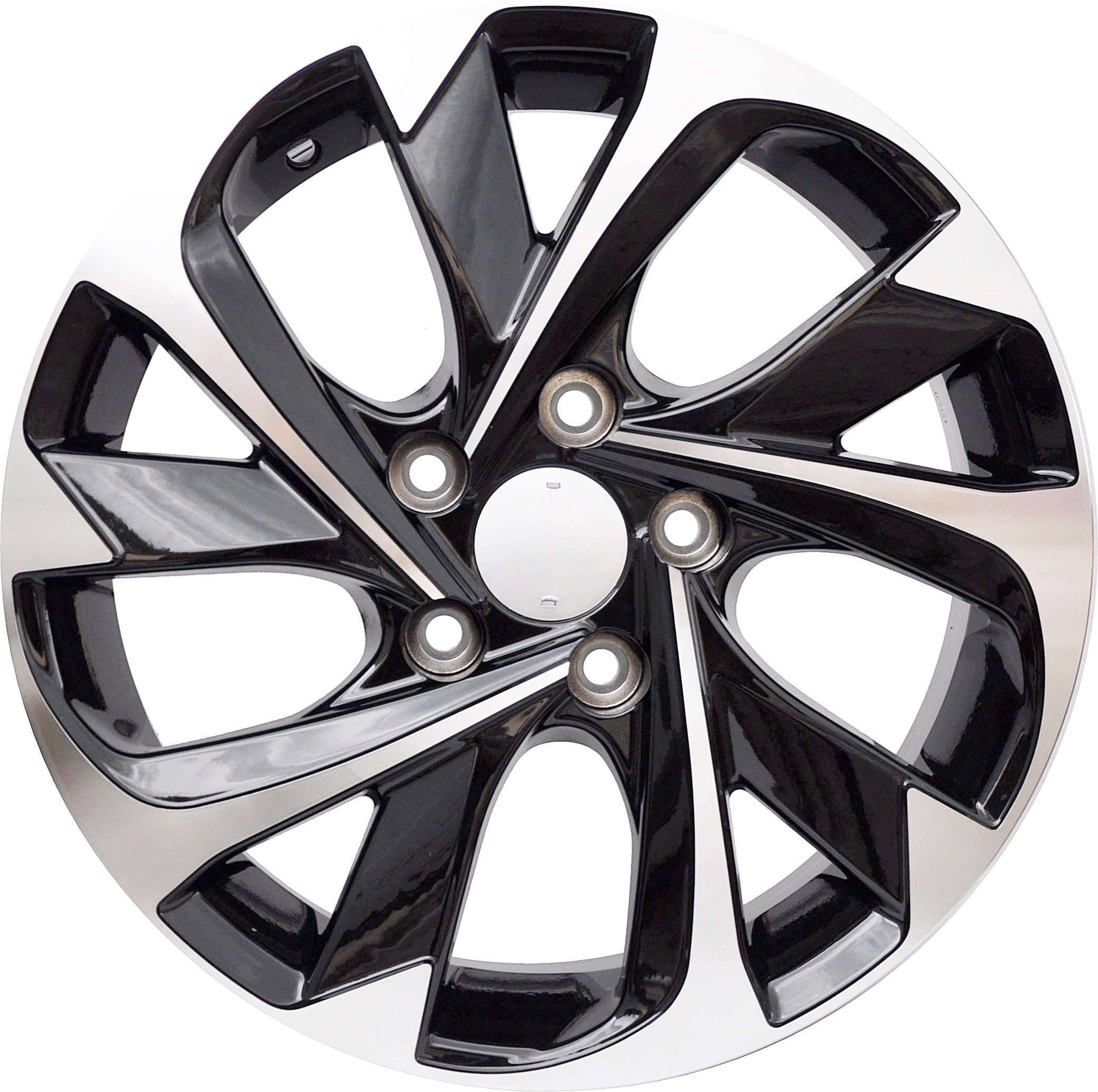 PDW XFE89 Alufælge 16" 5x114.3 ET40 – Poleret/sort (sæt á 4)