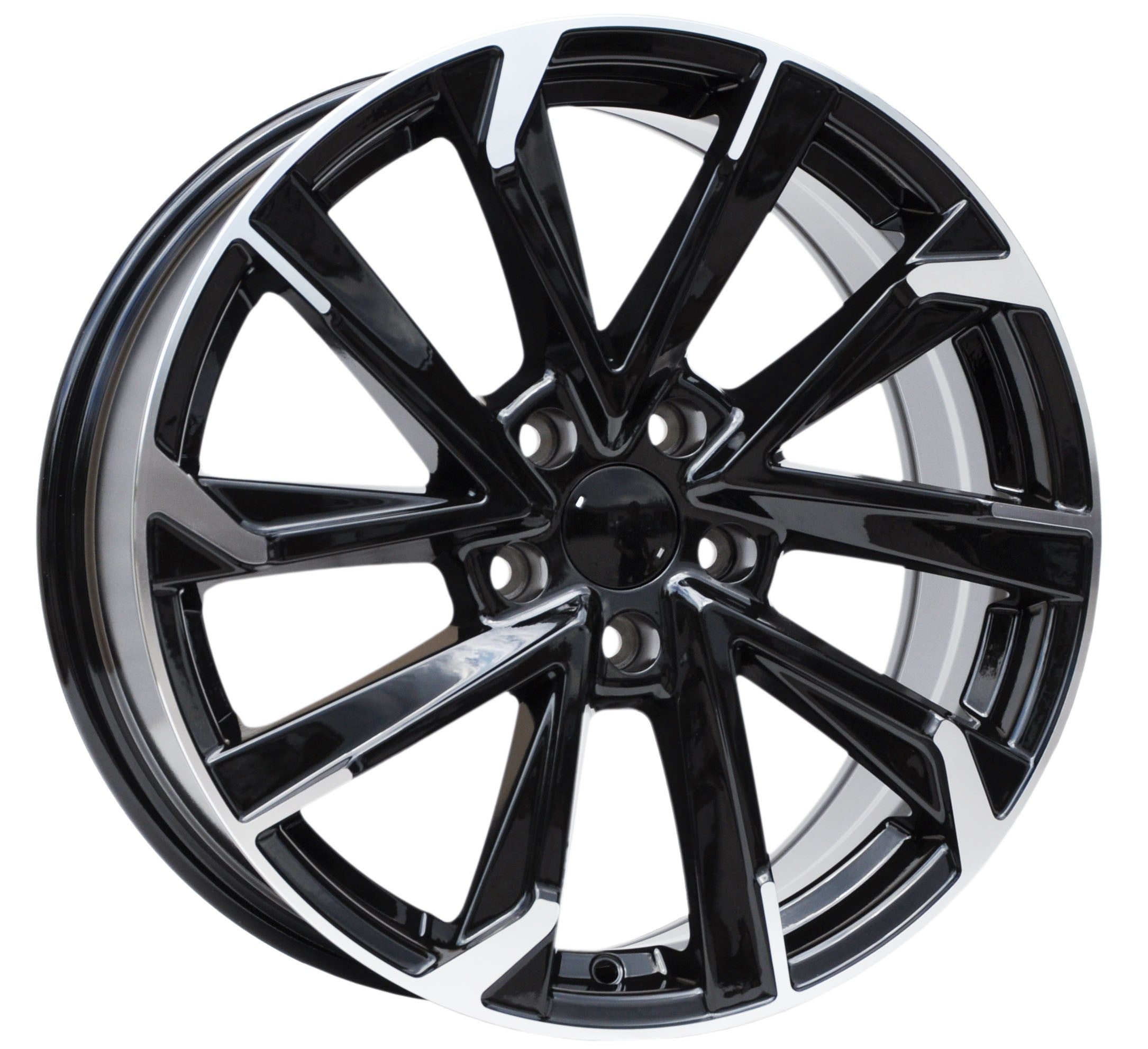 PDW 5547 Alufælge 18" 5x114.3 ET40 – Poleret/sort (sæt á 4)
