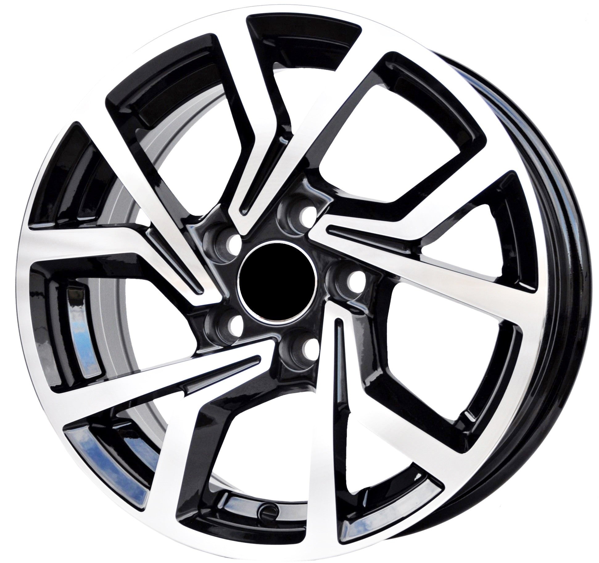 PDW 5125/1154 Alufælge 14" 5x100 ET38 – Poleret/sort (sæt á 4)