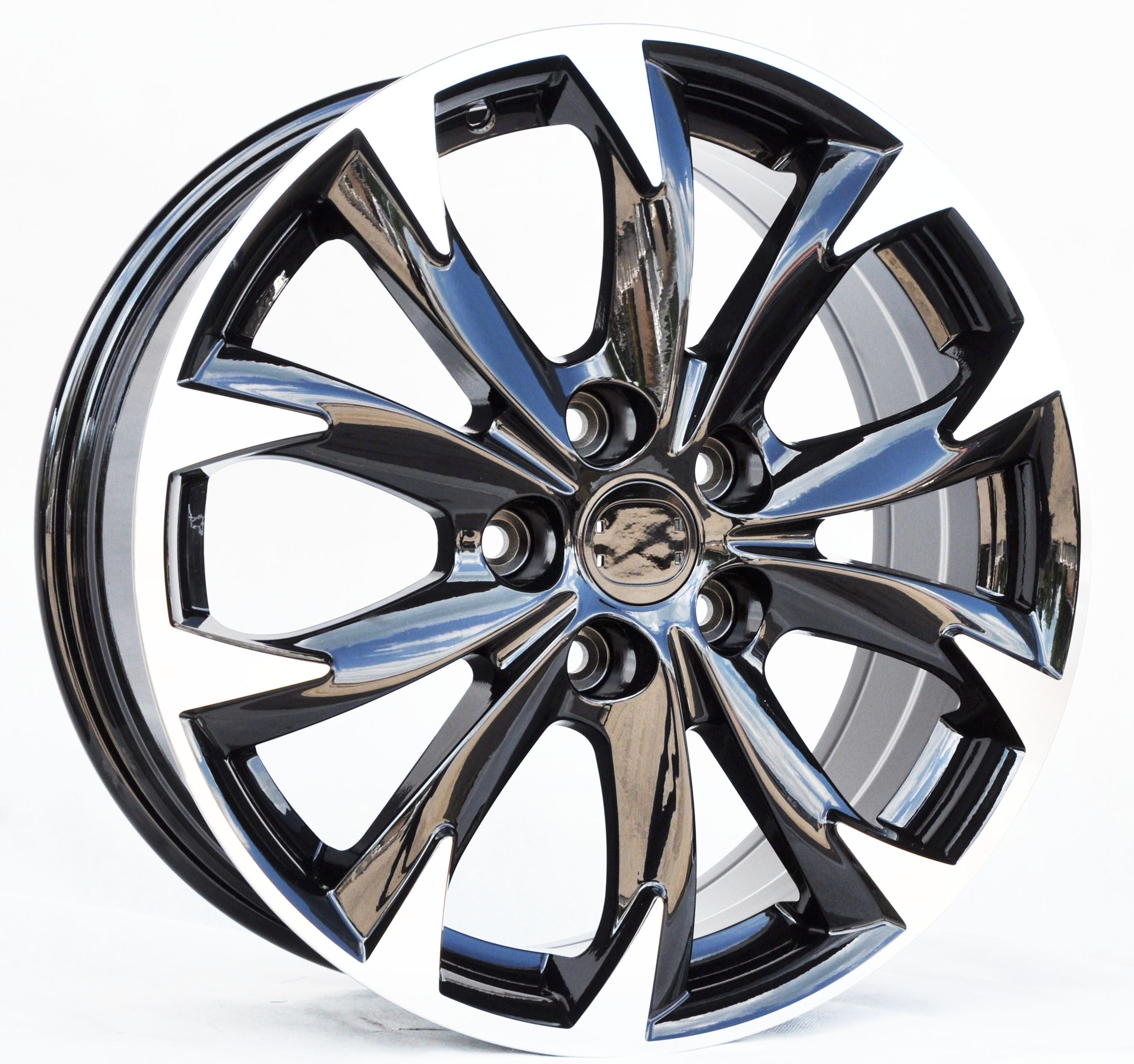 PDW 177 Alufælge 17" 5x114.3 ET50 – Poleret/sort (sæt á 4)