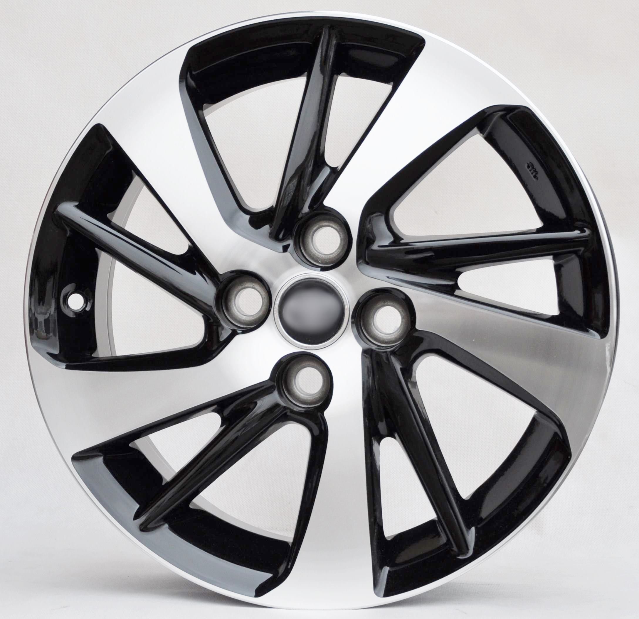 PDW 0458 Alufælge 14" 4x100 ET45 – Poleret/sort (sæt á 4)