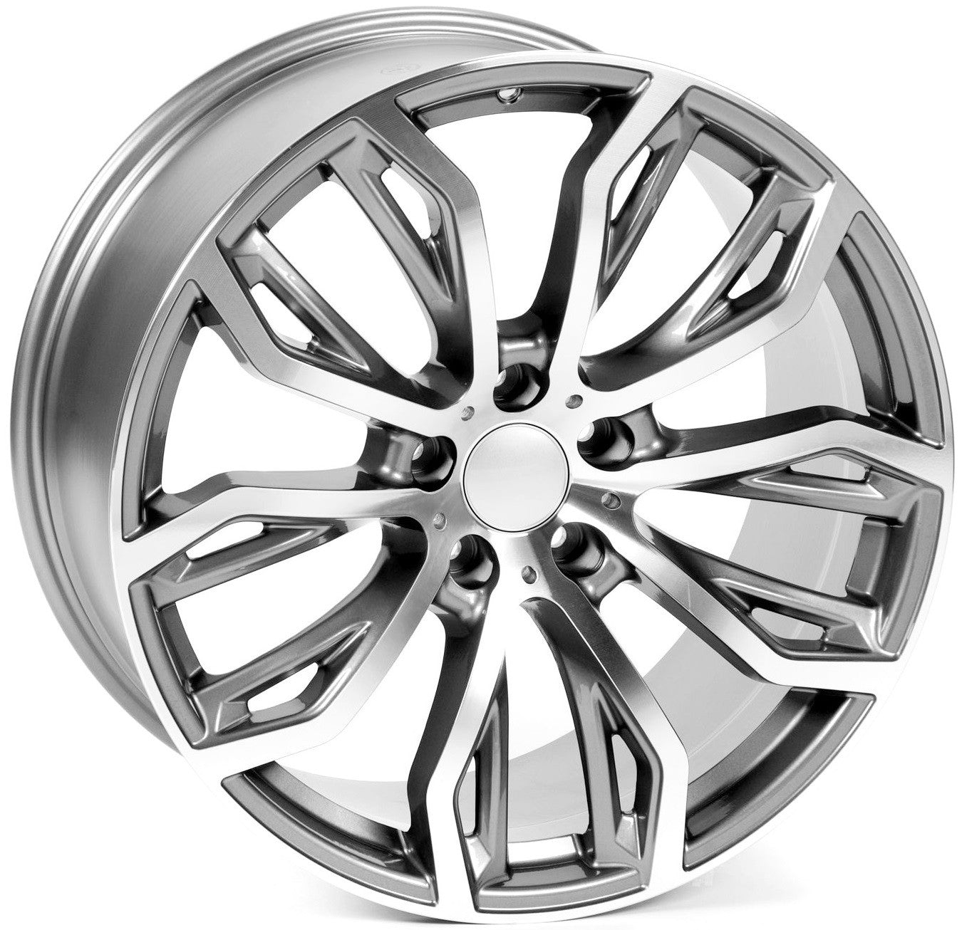 PDW 5040 Alufælge 21" 5x120 ET45 – Poleret/grafit (sæt á 4)