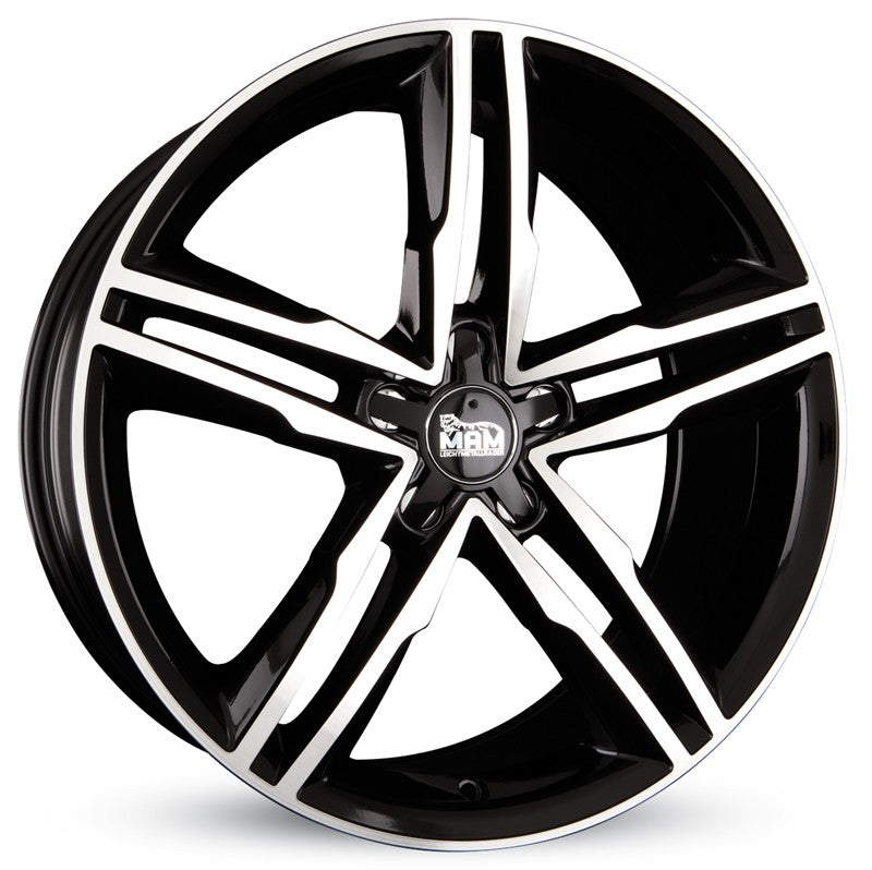 MAM A1 Alufælge 18" 5x112 ET44 – Poleret/sort (sæt á 4)