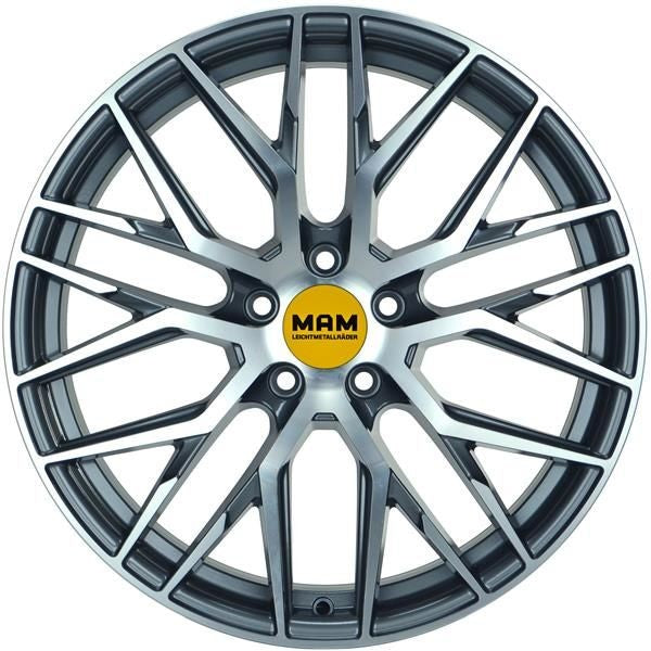 MAM RS4 Alufælge 19" 5x114.3 ET40 – Poleret/grafit (sæt á 4)