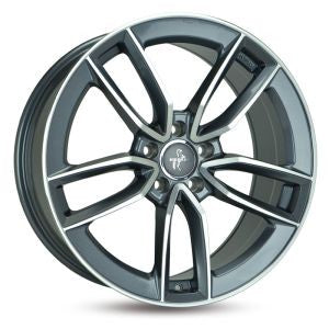 Keskin KT21 Alufælge 17" 7,5J 5x112 ET45 – Palladium m. poleret front (sæt á 4)