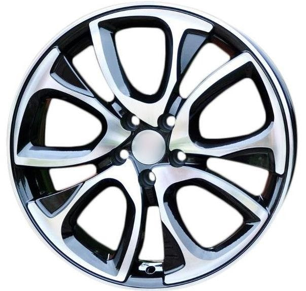 PDW 124 Alufælge 18" 4x108 ET30 – Poleret/sort (sæt á 4)